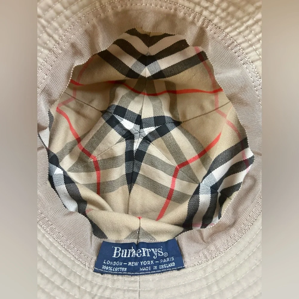 Vintage Burberry Reversible Round Bucket Hat - Picture 6 of 9